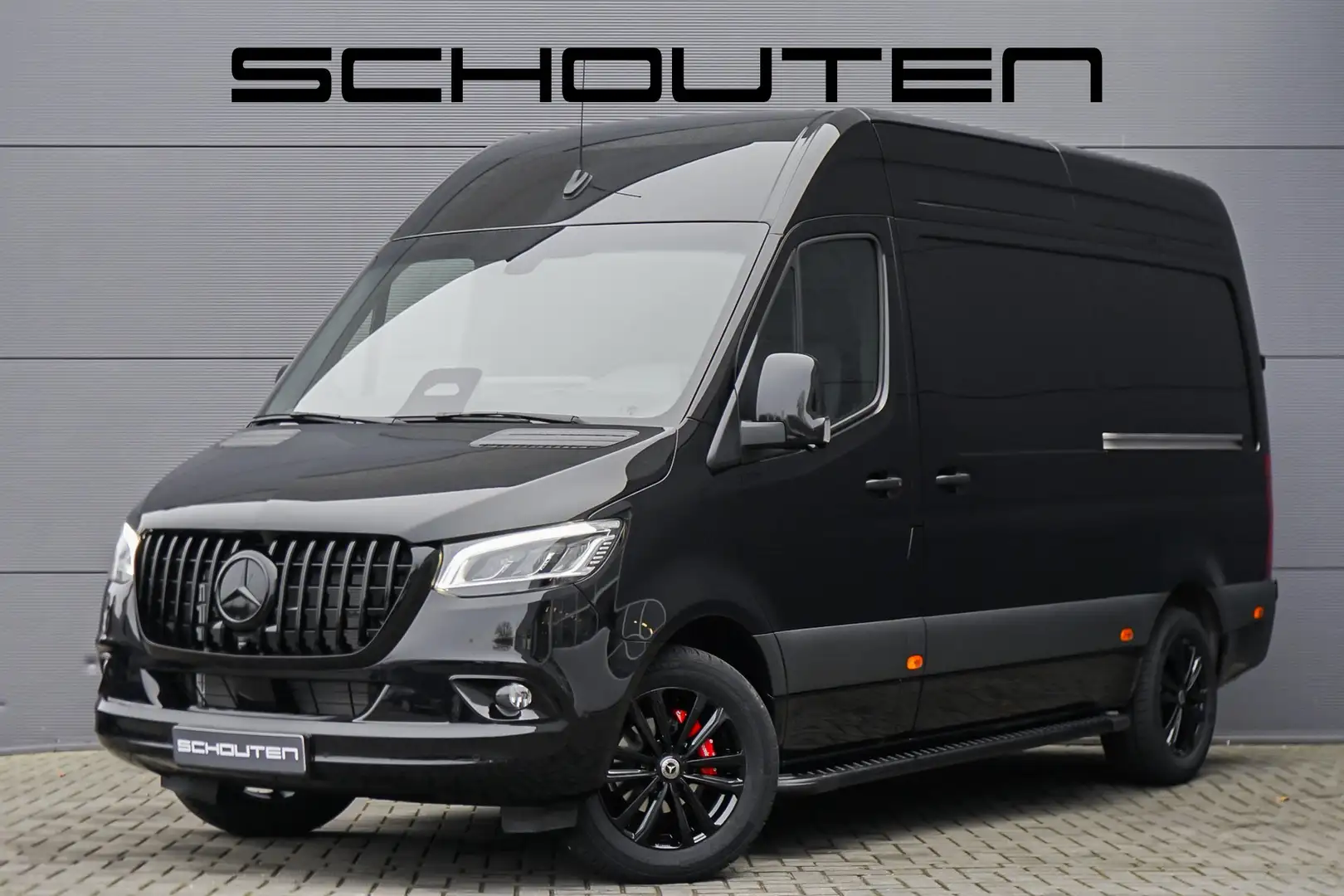 Mercedes-Benz Sprinter 319 1.9 CDI L2H2 RWD BPM Vrij Panamericana Black P Zwart - 1