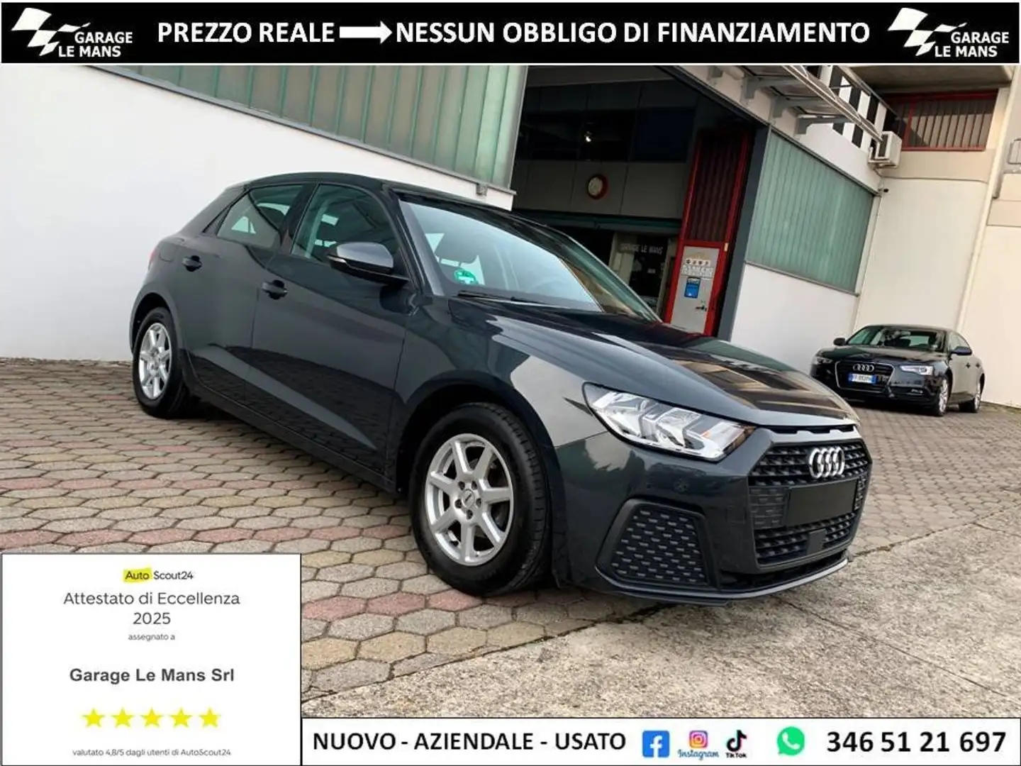 Audi A1 35TFSI 95CV CARPLAY CRUISE PDC NEOPATENTATO UNIPR. Nero - 1