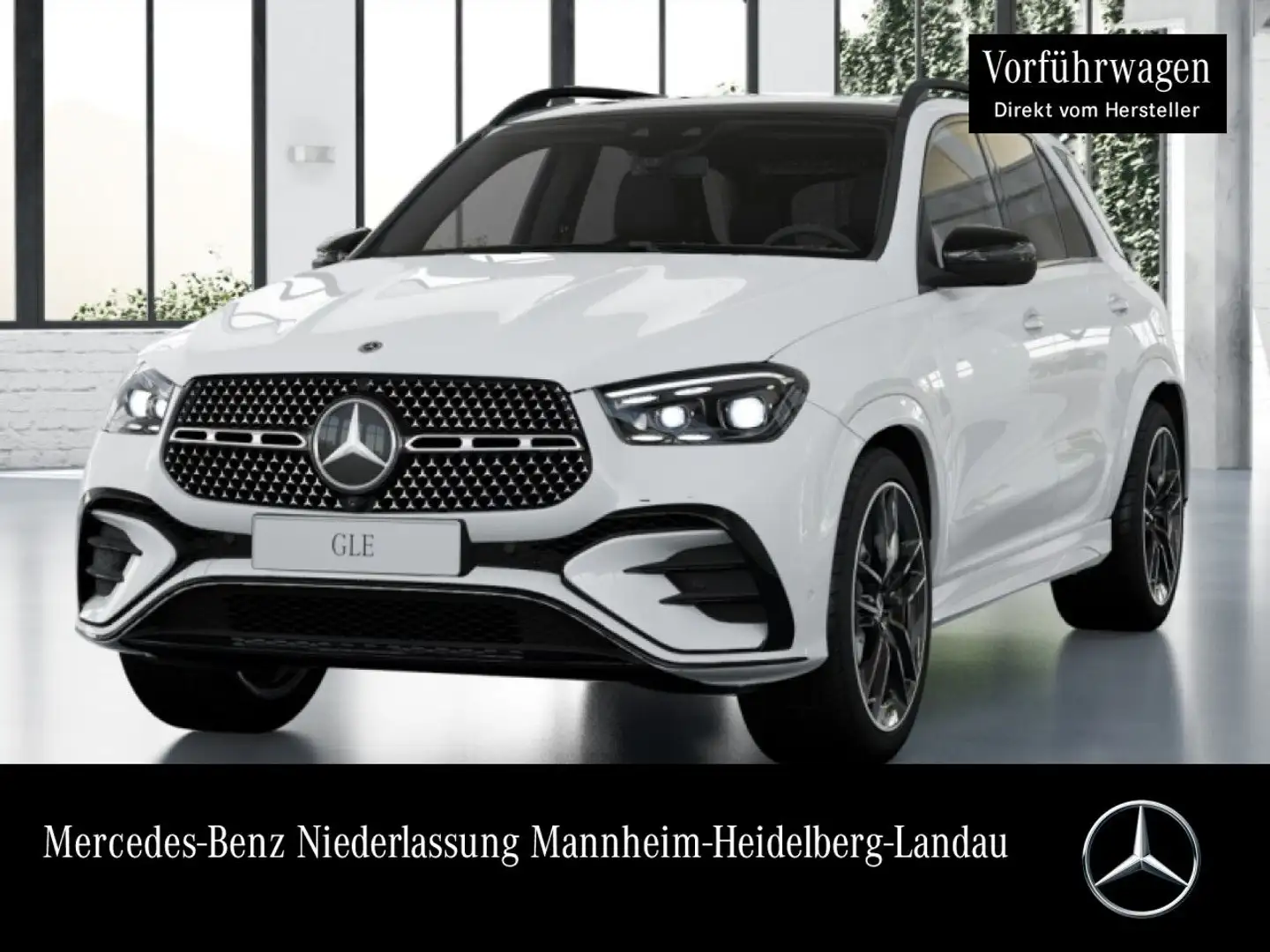 Mercedes-Benz GLE 350 de 4M AMG+NIGHT+PANO+360+AHK+MULTIBEAM+HUD Weiß - 1