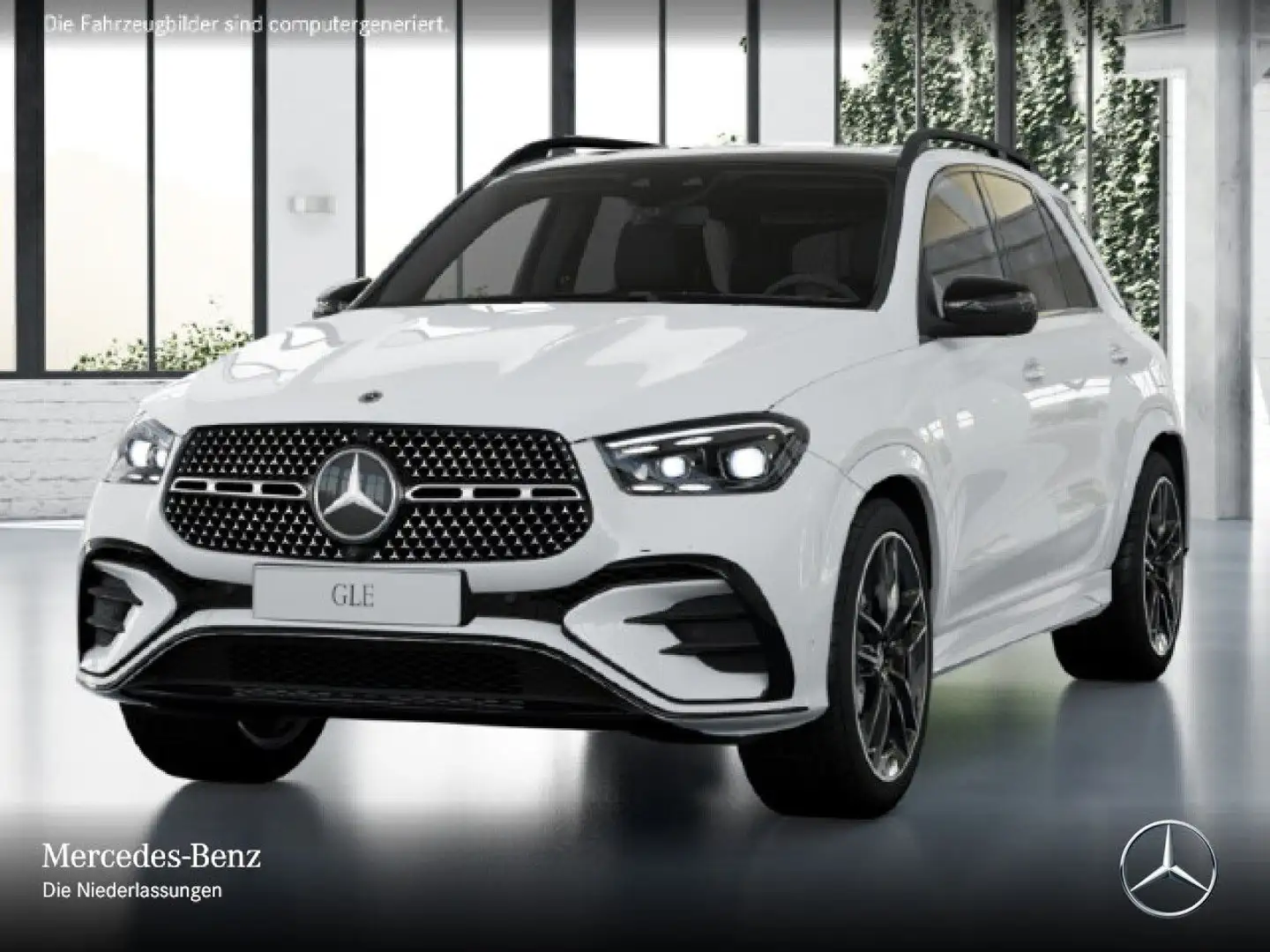Mercedes-Benz GLE 350 de 4M AMG+NIGHT+PANO+360+AHK+MULTIBEAM+HUD Weiß - 2