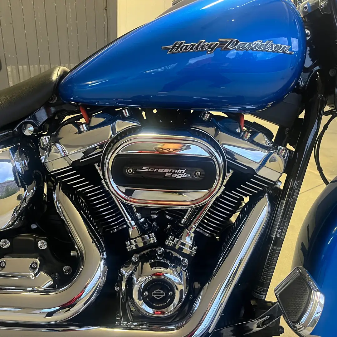 Harley-Davidson Deluxe Sogtail FLDE Bleu - 2