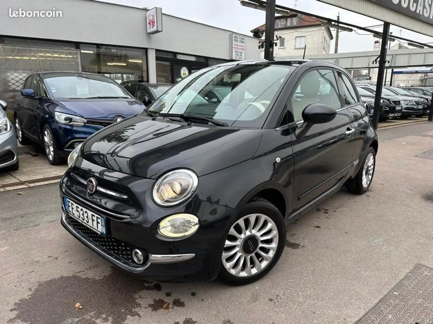 Fiat 500 (2) 1.2 69ch Lounge 2016 Noir - 1