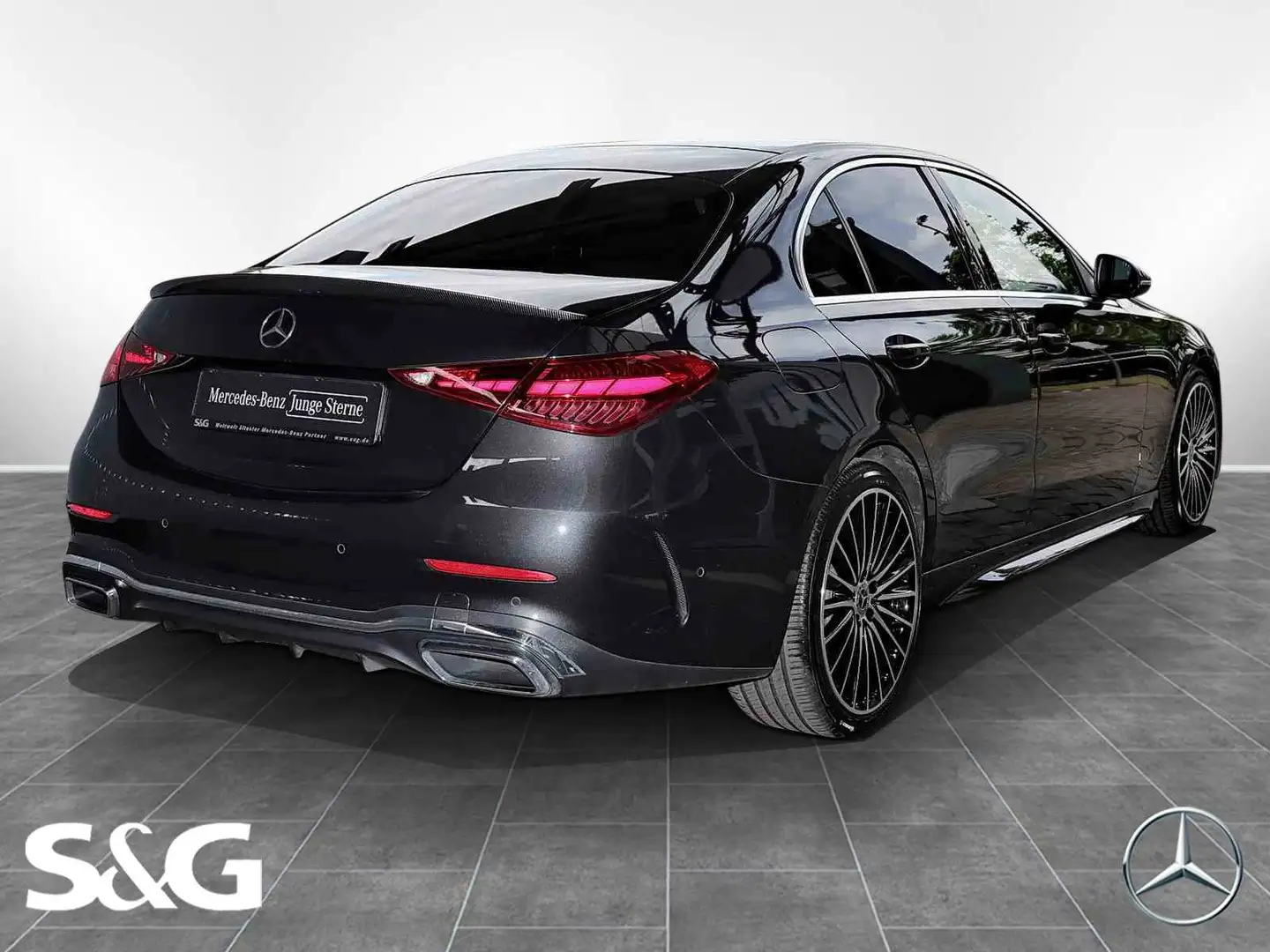 Mercedes-Benz C 300 d AMG AHK+BURMESTER+TOTWINKEL+KAMERA+19" Gris - 2
