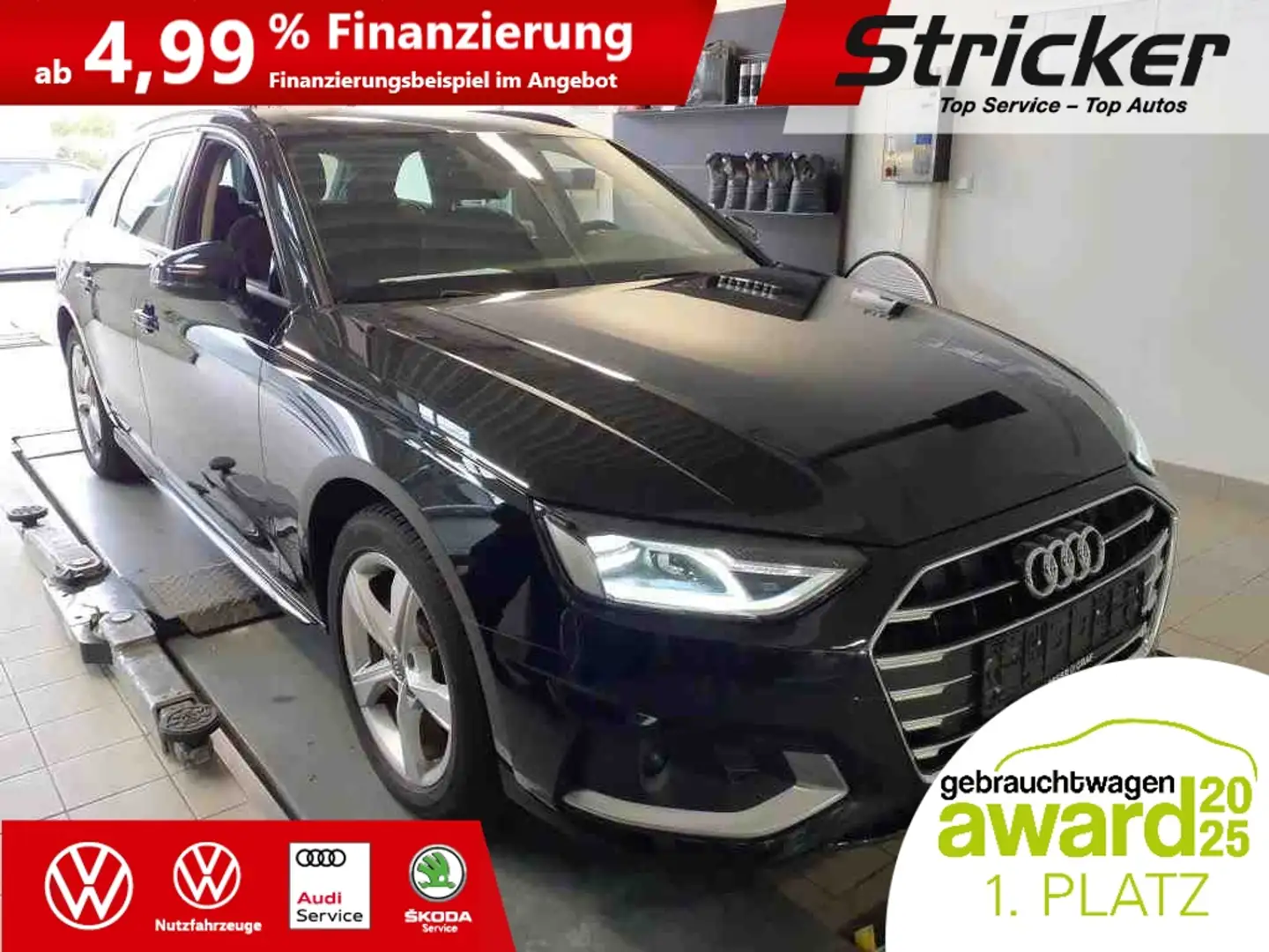 Audi A4 2.0TDI S-Tronic 320,-ohne Anzahlung Navi Standh. Schwarz - 1