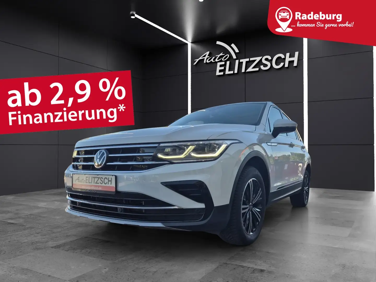 Volkswagen Tiguan TDI Elegance DSG 4M Matrix AID Pano ACC PDC SH 18" Weiß - 1