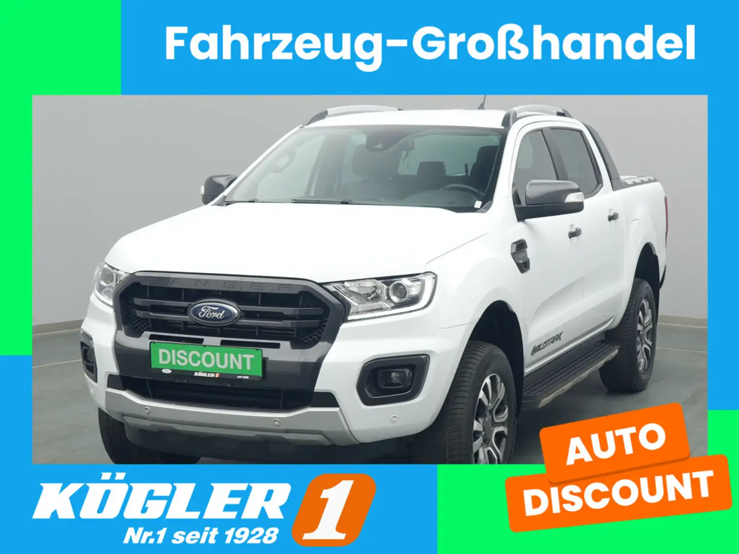 Ford Ranger DoKa Wilddtrak 213PS Aut. 4x4/AHK Blanc - 1