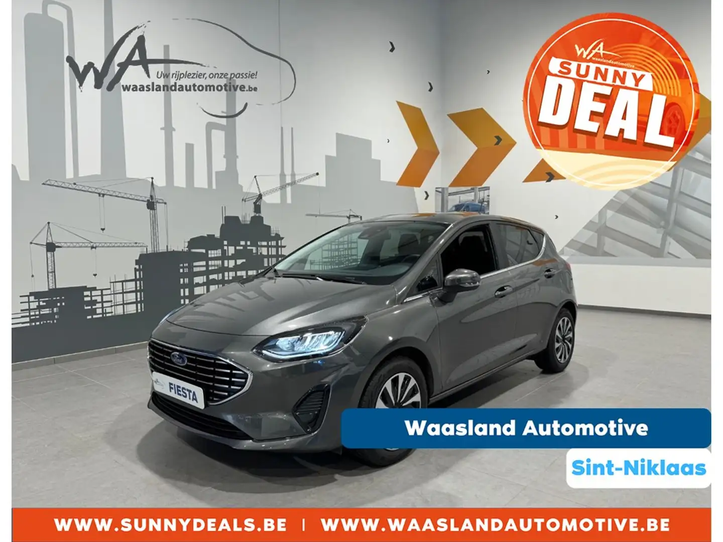 Ford Fiesta Titanium 1.0i Ecoboost 100pk - Demowagen Grau - 1