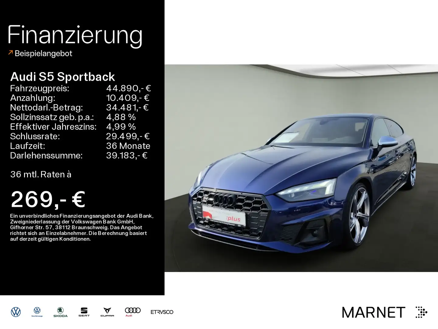Audi S5 3.0 TDI quattro*Navi*Matrix*Alu*B&O Blau - 1