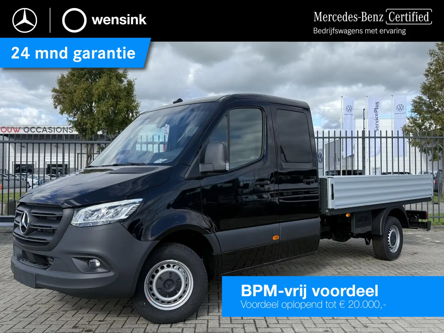 Mercedes-Benz Sprinter 317 CDI OPEN LAADBAK | AUTOMAAT | DC | MBUX | 6-ZI Zwart - 1