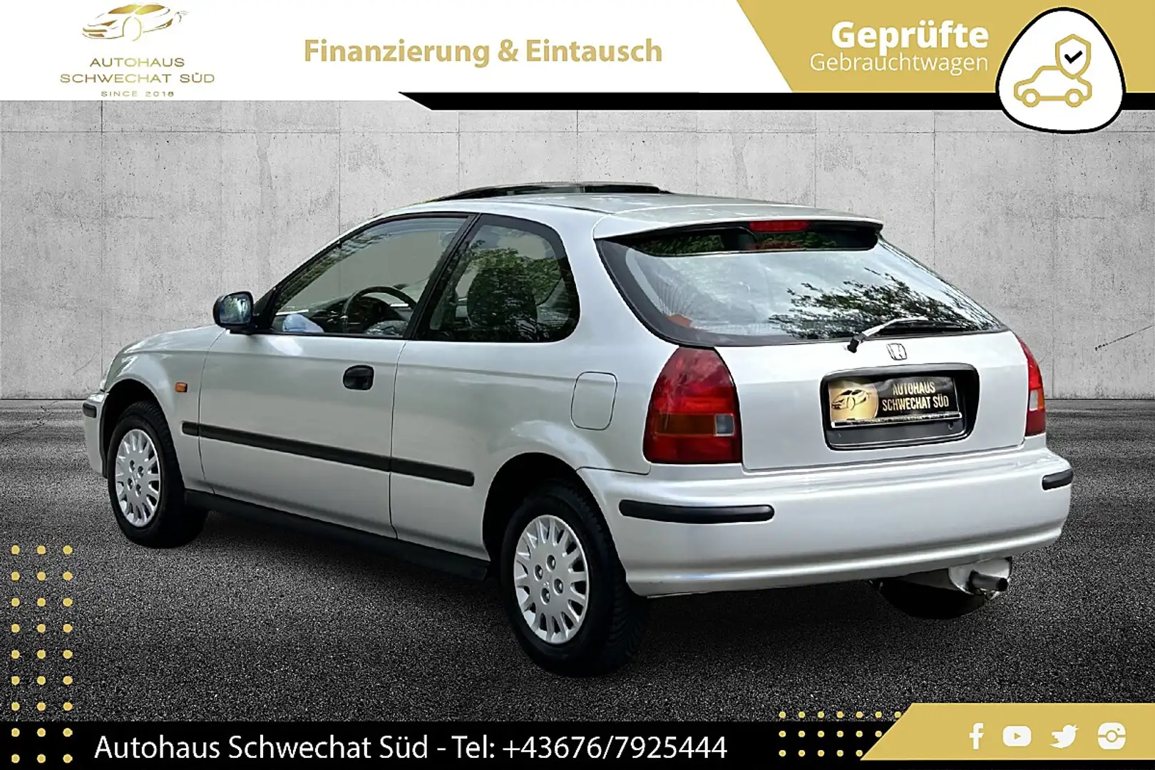 Honda Civic 1,4i S C4 Aut. // 1.BESITZ // SCHIEBEDACH // Silber - 2