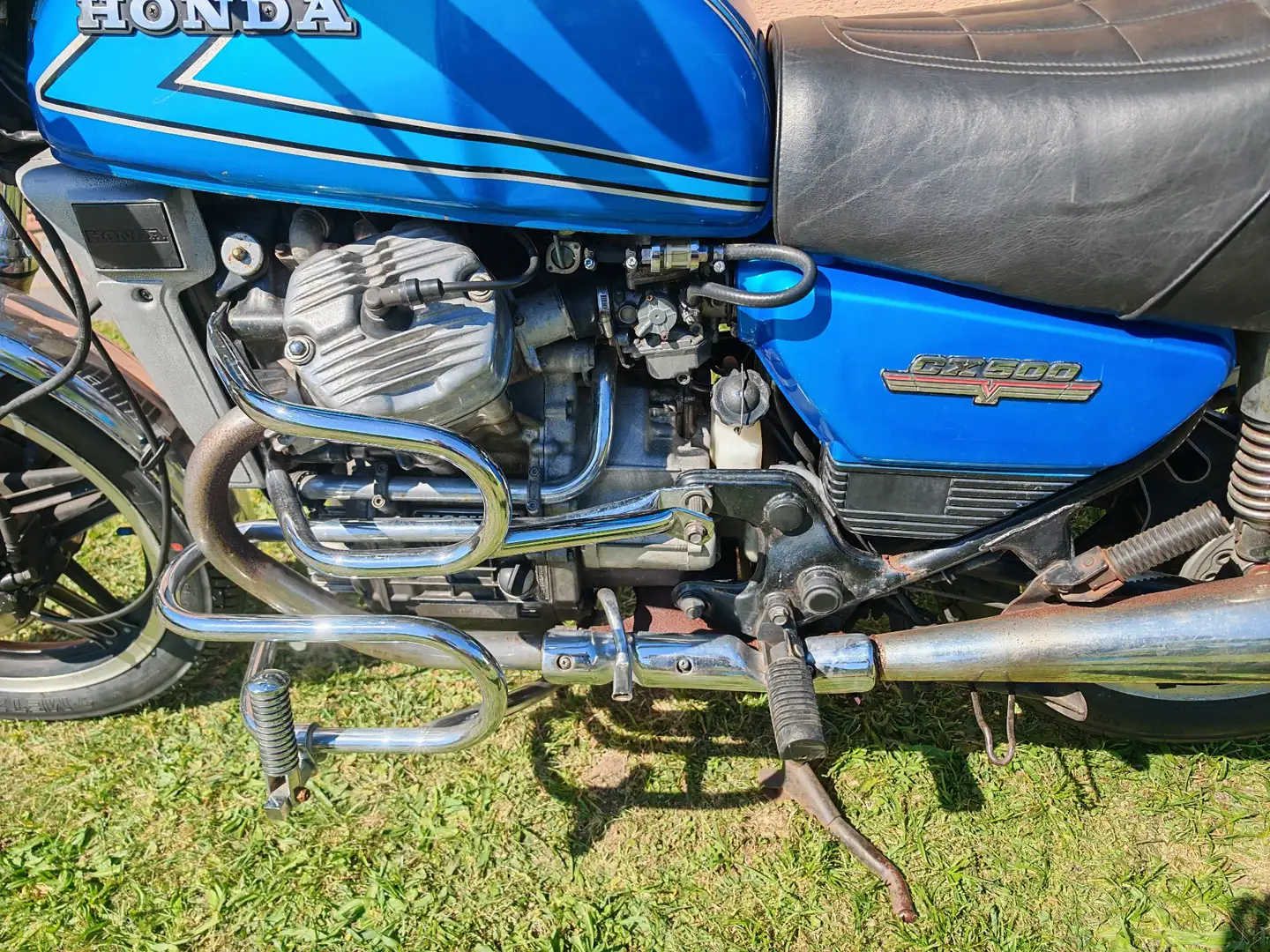 Honda CX 500 schöner Oldi Güllepumpe Blau - 2