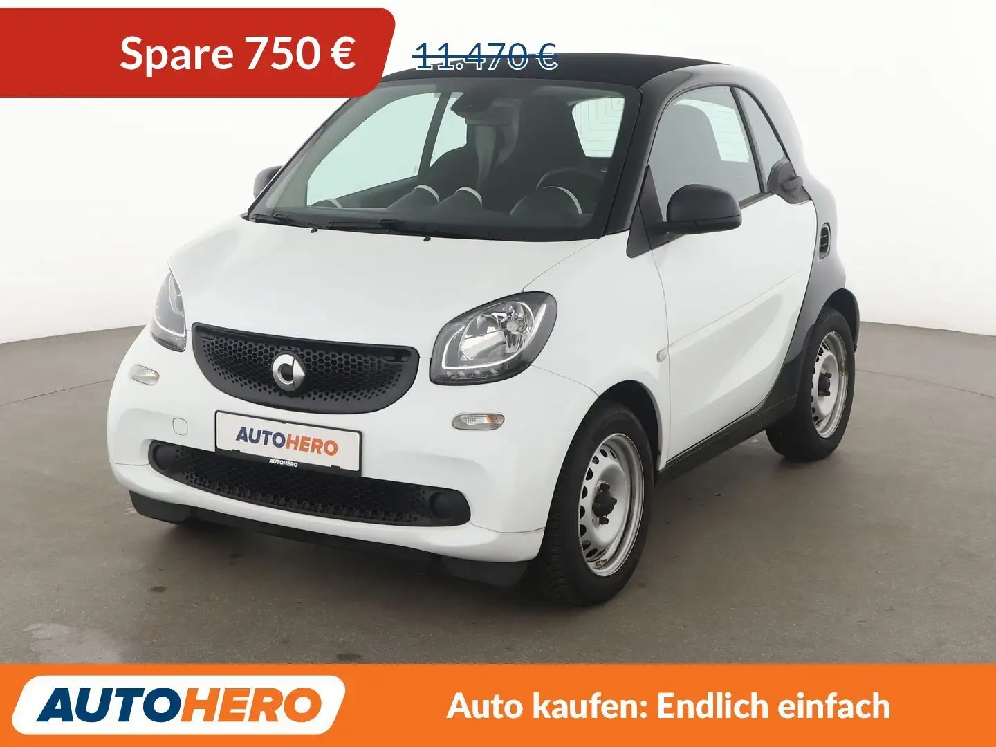 smart forTwo 1.0 Basis Standard Aut.*TEMPO*KLIMA*GARANTIE* Weiß - 1