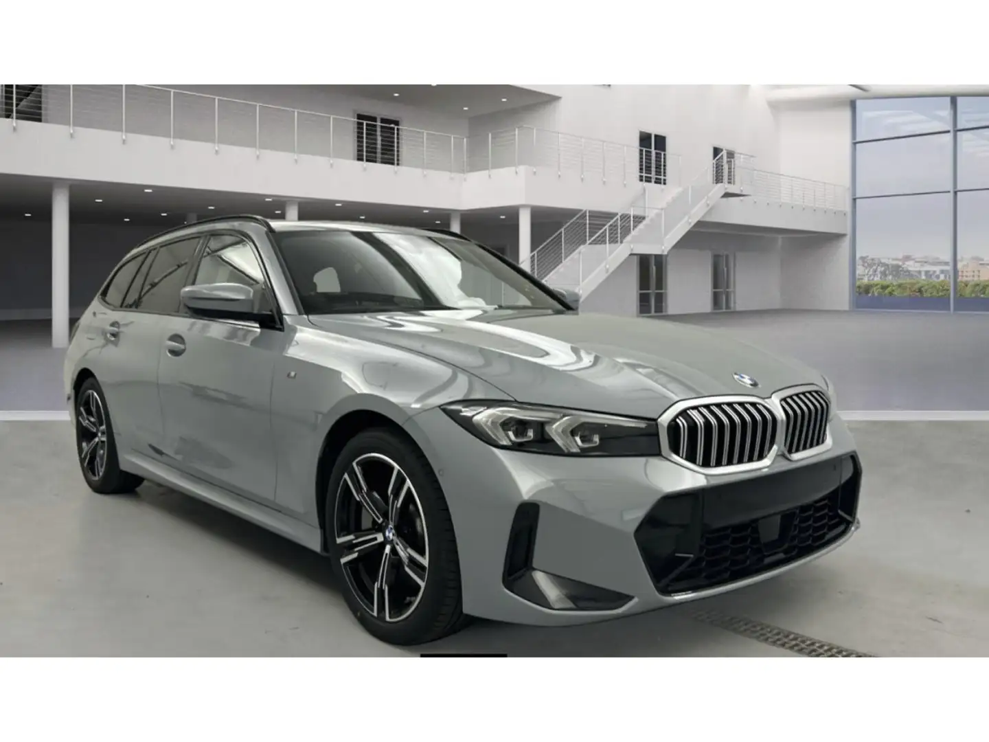 BMW 330 330iA xDrive M-Sport Touring 245CV*Attelage*Hayon* Gris - 2