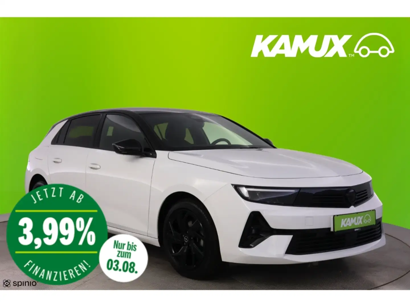 Opel Astra 1.2T Aut.Elegance+LED+NAVI+VIRTUAL+KAMERA Weiß - 1