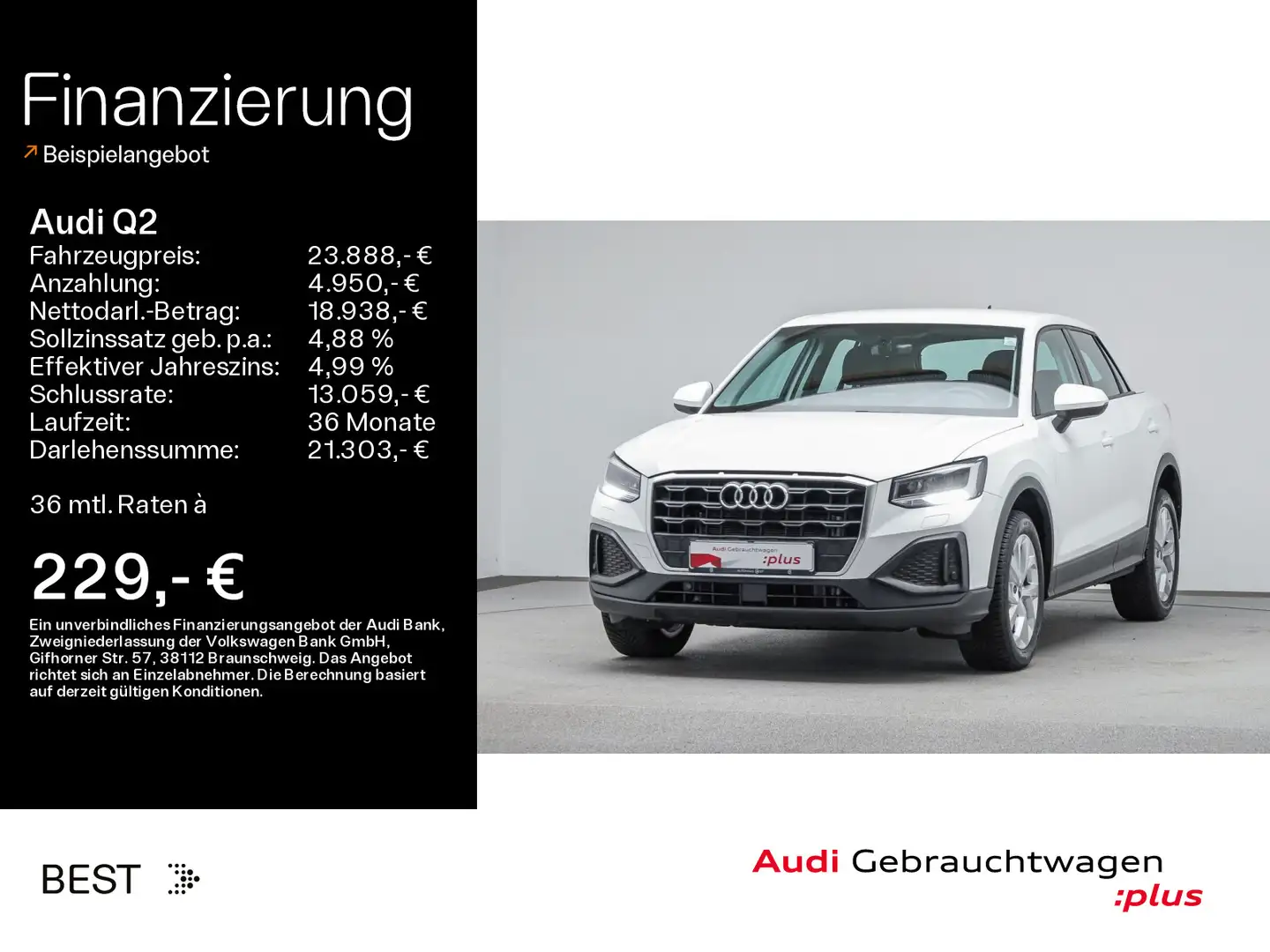 Audi Q2 35 TFSI Navi*ACC Белый - 1