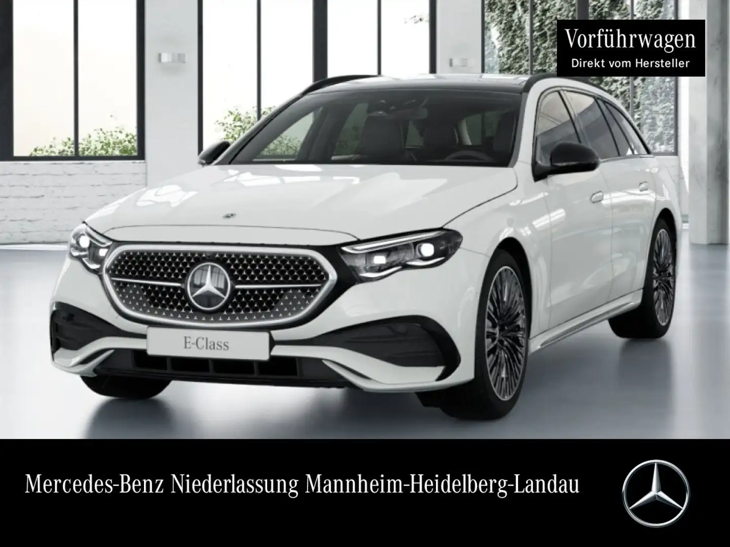 Mercedes-Benz E 220 d T Edition AMG-Line Fahrass 360° Pano HUD Weiß - 1