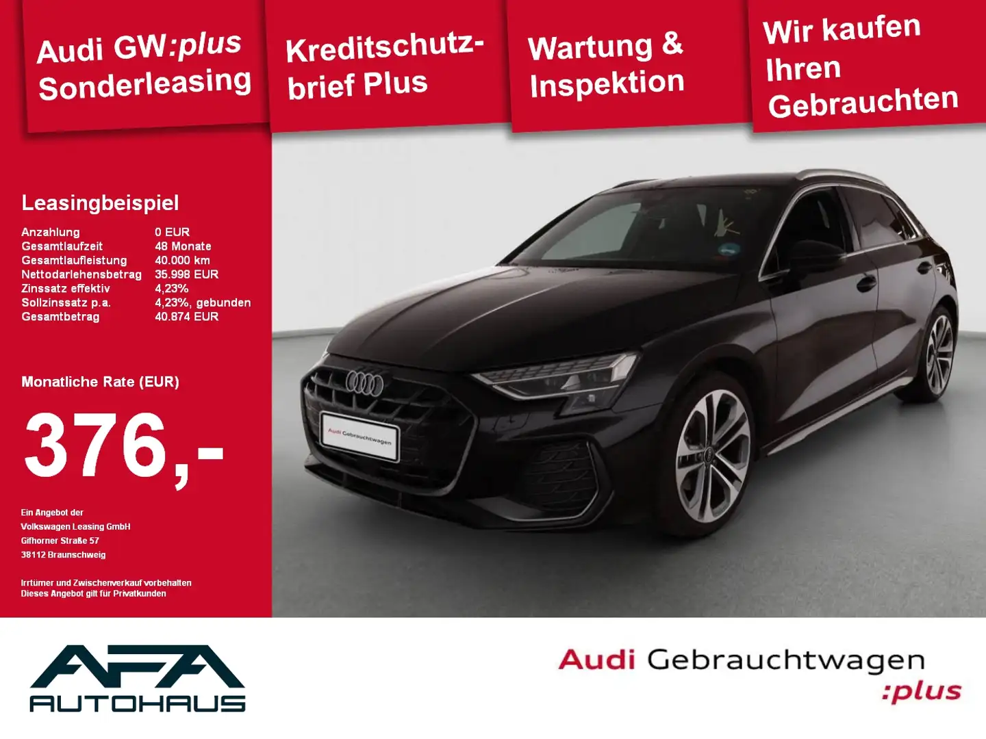 Audi A3 Sportback 30 TFSI S tr. 2x S-Line*AHK*RFK*Navi Grün - 1