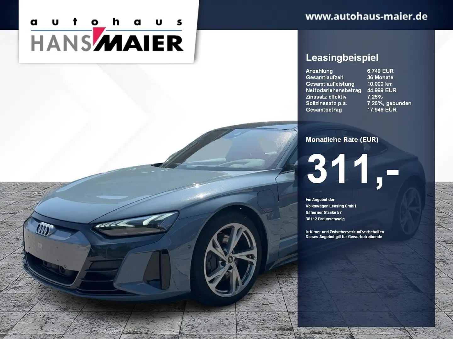 Audi e-tron GT quattro HuD MatrixLED LM 20 AreaView Grijs - 1