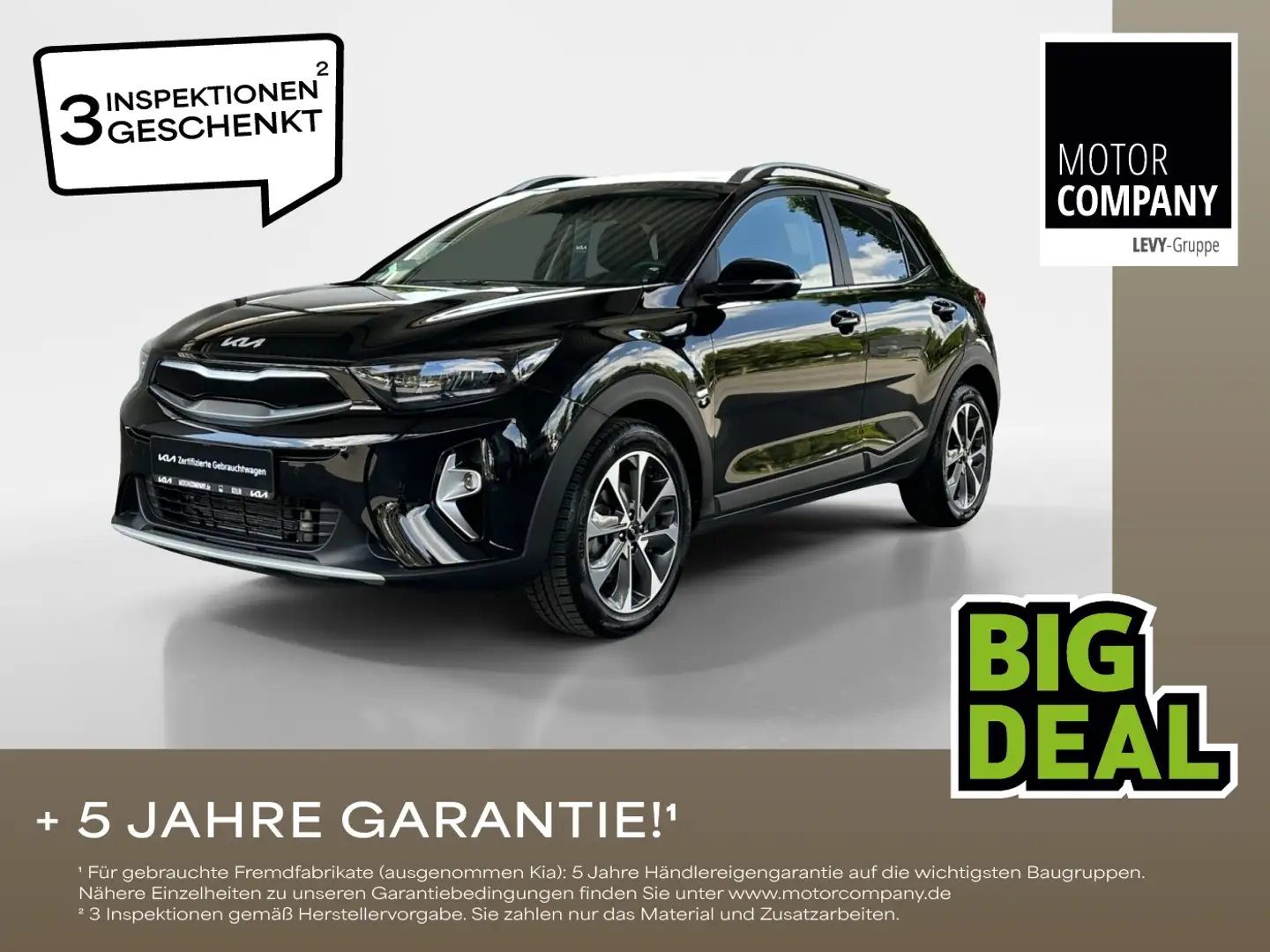 Kia Stonic 1.0 T-GDI Spirit +DCT+Navi+R.Kam+Allwetter Negro - 1