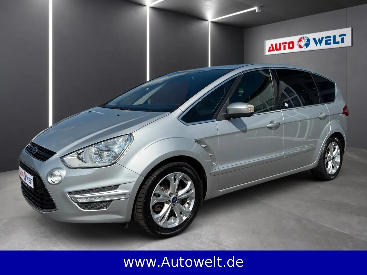 Ford S-Max 2.0 TDCi Teil-Leder Klima Sitzhz Parkhilfe Argent - 1