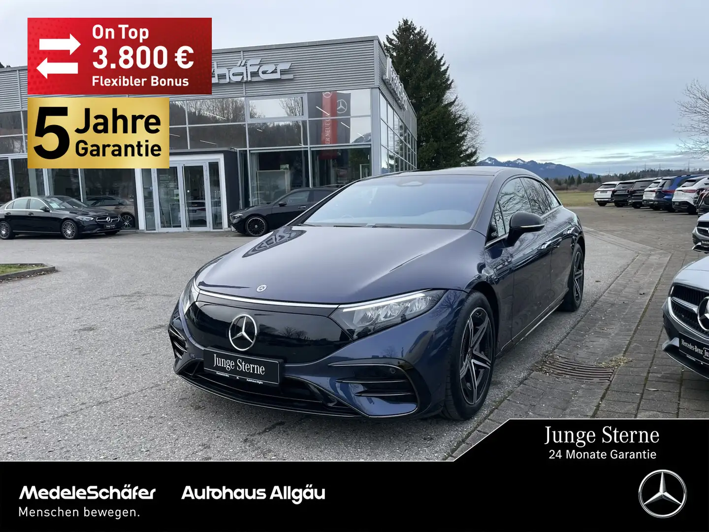 Mercedes-Benz EQS EQS 580 4M AMG NAPPA 4xMassage TV-Fond 4D NP172 Blau - 1