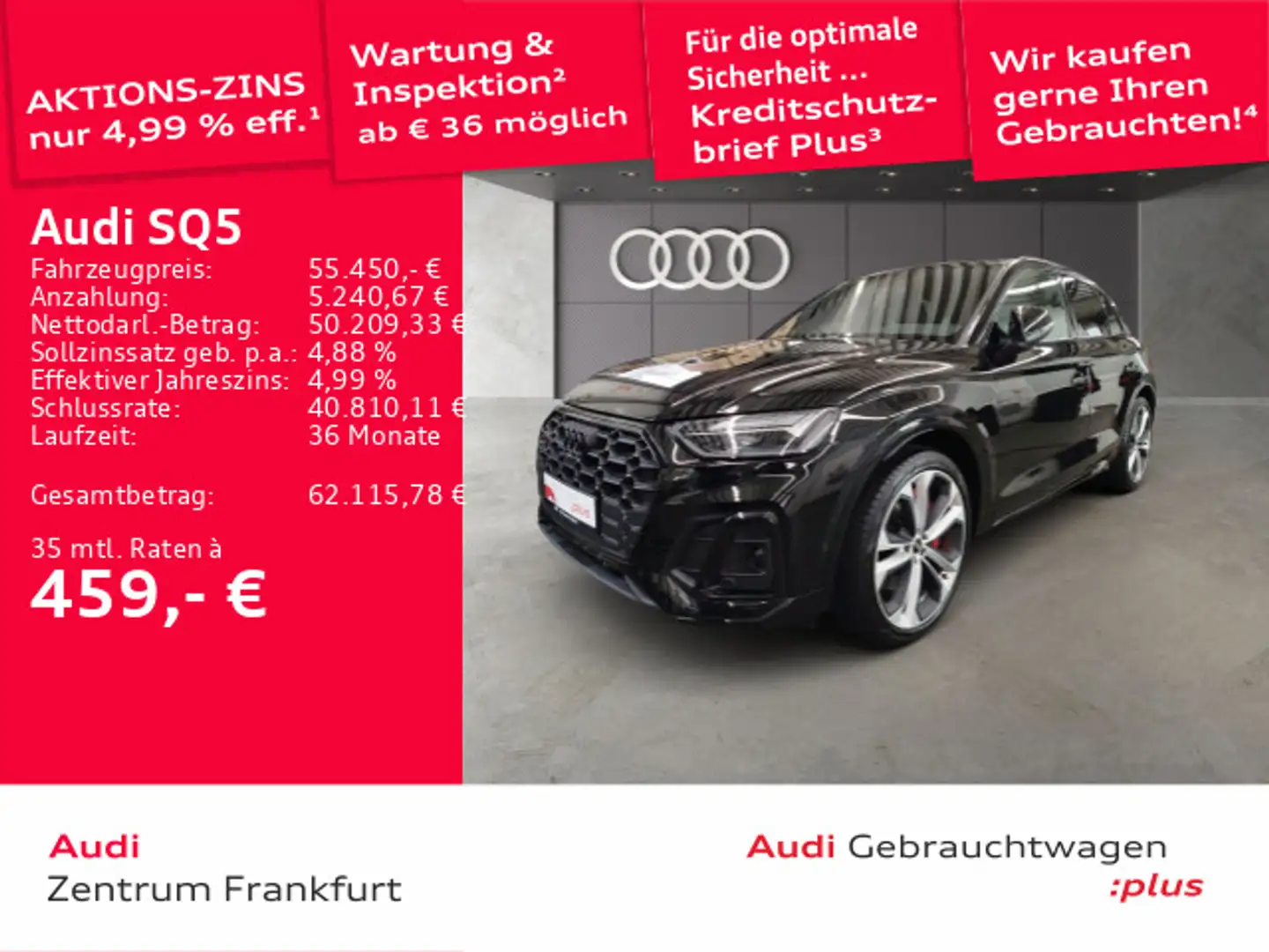 Audi SQ5 TDI tiptronic LED AHK 360° Standheizung Schwarz - 1