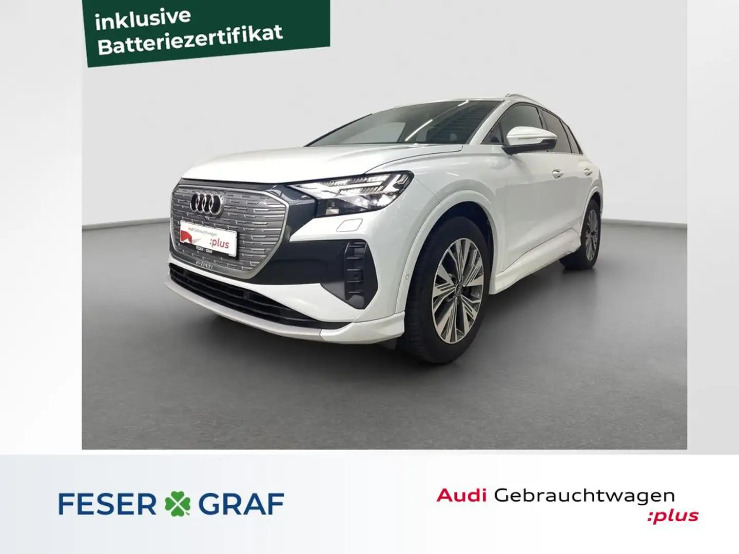 Audi Q4 e-tron advanced 40 Matrix AHK HUD Sonos RFK ACC Weiß - 1
