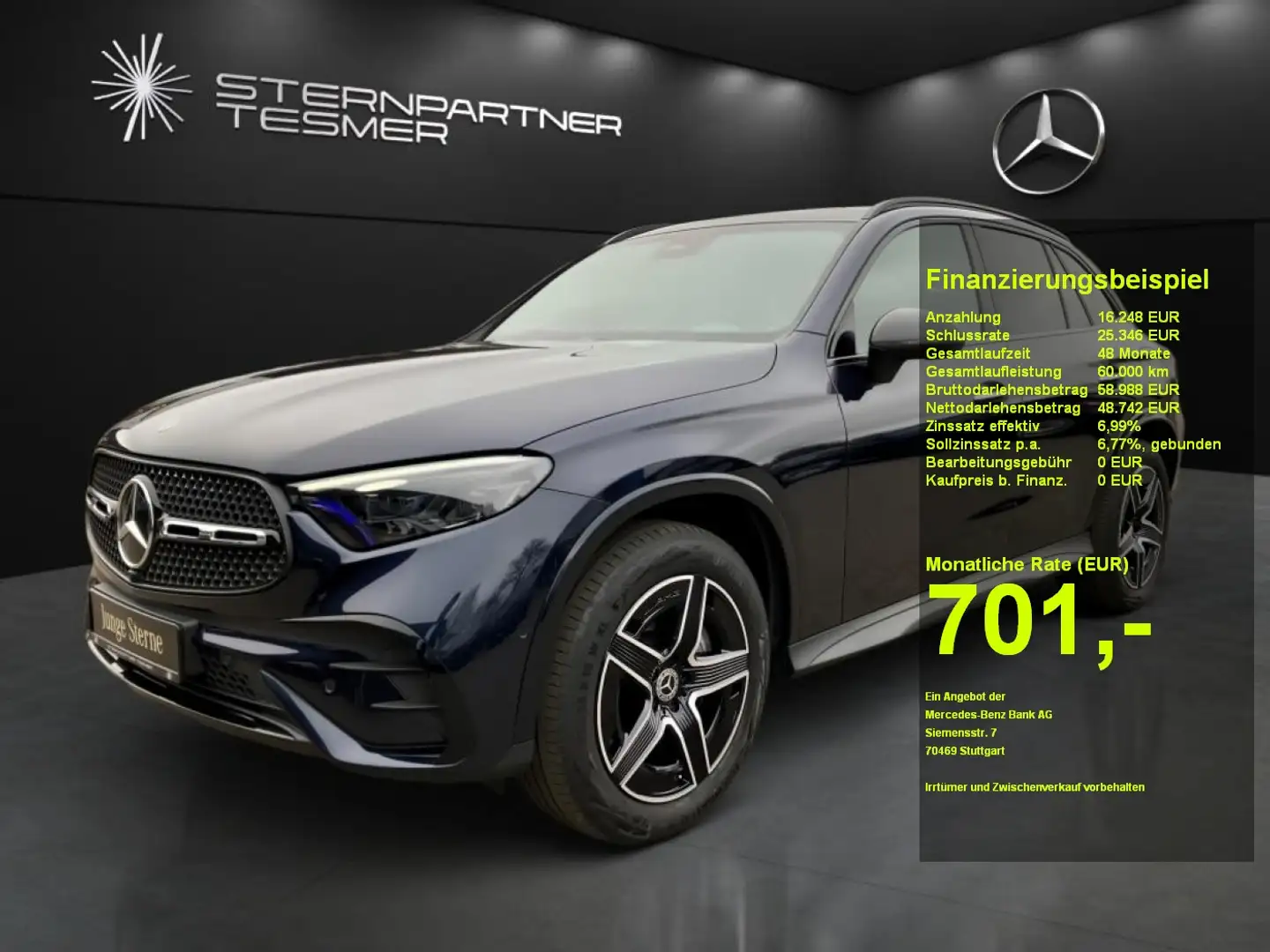 Mercedes-Benz GLC 300 de 4M AMG Airmatic AHK HUD Panor. 360° Blau - 1