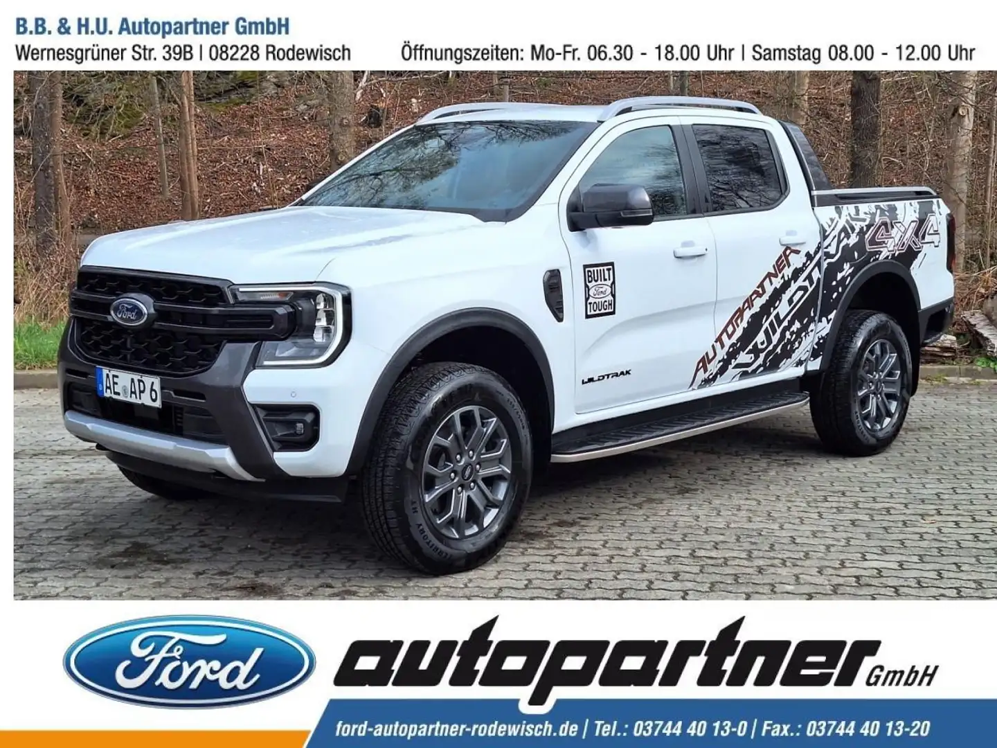 Ford Ranger Wildtrak e-4WD Doppelkabine Weiß - 1