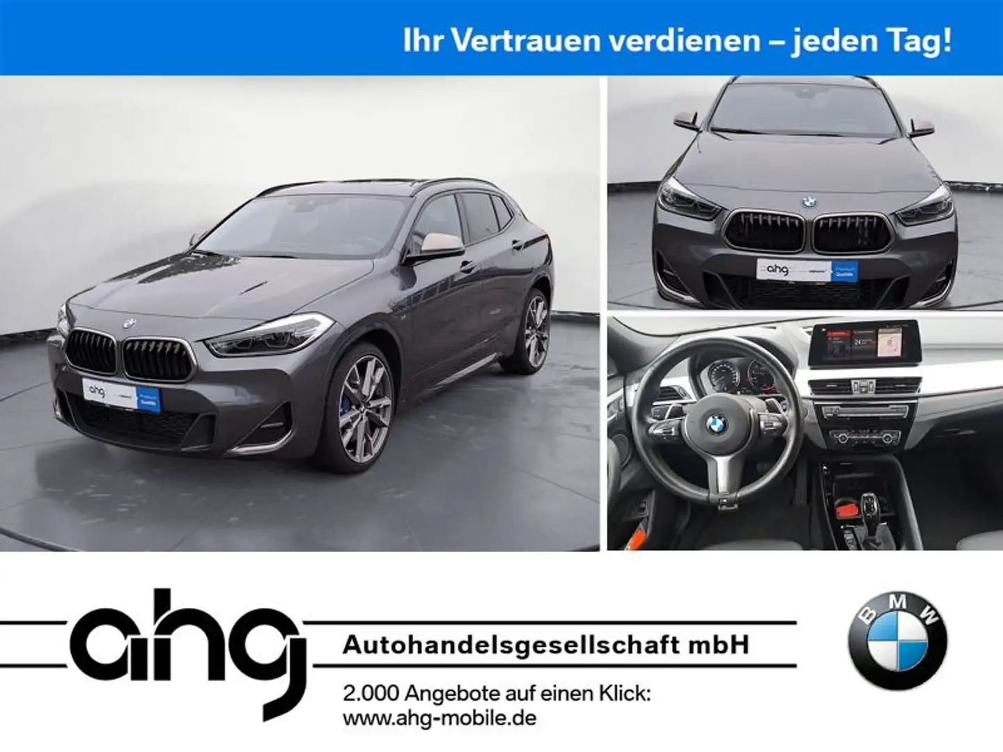 BMW X2 M35i Sport *Navi*Pano*Memory*Kamera*LED*PDC*S Grau - 1