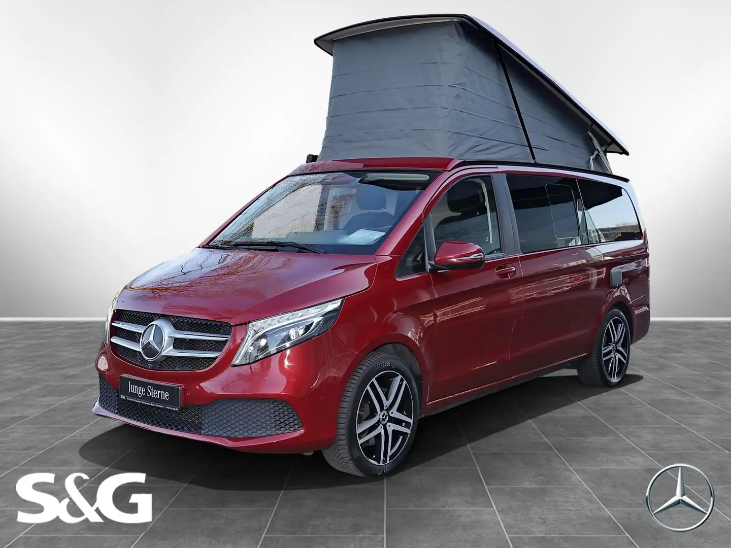 Mercedes-Benz V 300 EDITION MARCO POLO Totwink+360°AHK+Sitzhzg Rot - 1