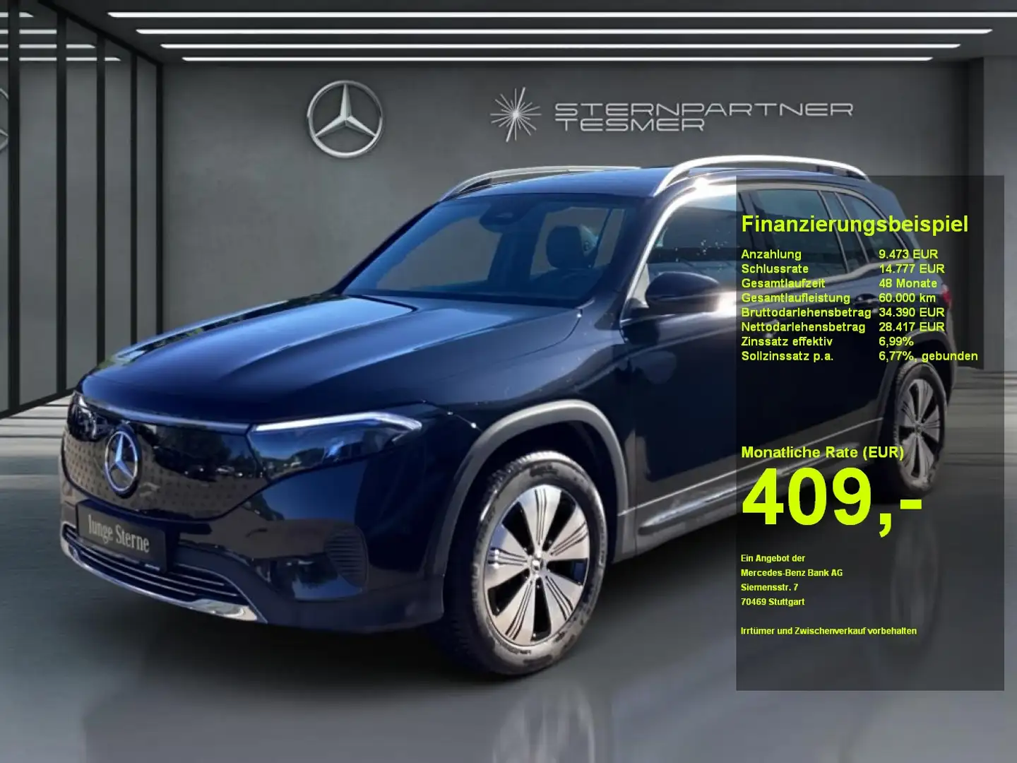 Mercedes-Benz EQB 300 4M +Progressive+PANO+KAMERA+AHK+Ambiente Schwarz - 1
