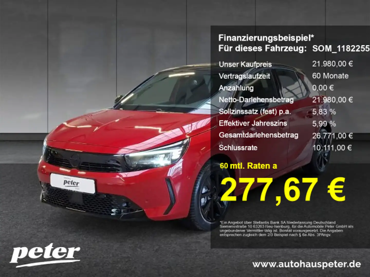 Opel Corsa Corsa F 1.2 GS Allwetter Adaptiver Tempomat Verfüg Rouge - 1
