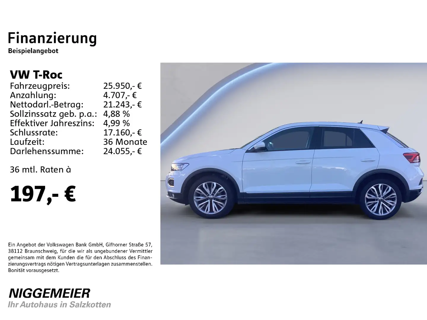 Volkswagen T-Roc 2.0TSI 4M DSG SPORT NAVI+LED+ACC+EL.HECKKL Blanc - 2