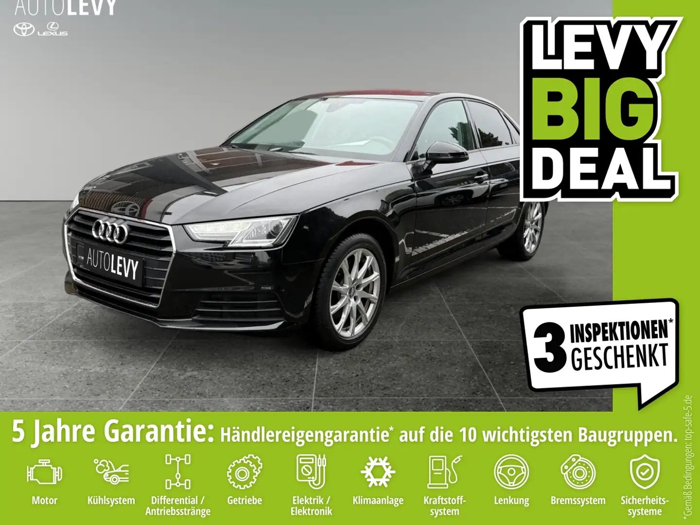 Audi A4 1.4 TFSI ++SHZ+Allwetter+KlimaA+LM-17 Zoll++ Schwarz - 1