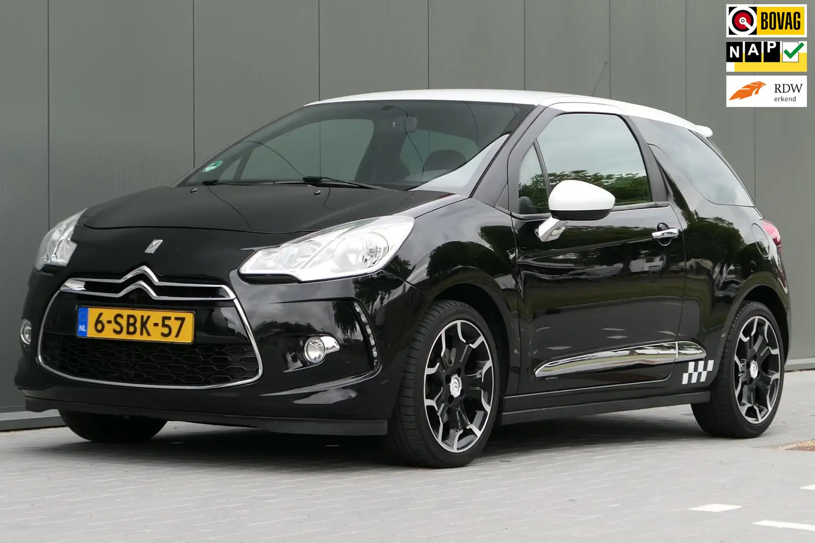 Citroen DS3 1.6 THP Sport Chic NAP Navi Cruise Airco Zwart - 1