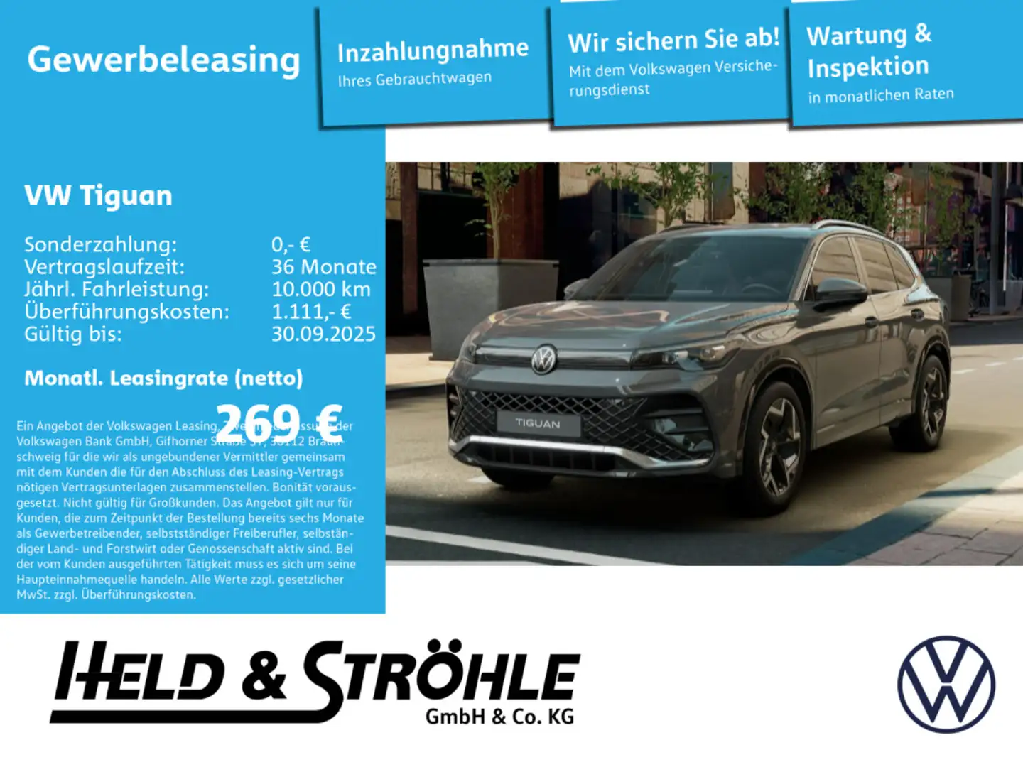 Volkswagen Tiguan R-Line -> LEASINGAKTION LIMITIERT <- Gris - 1