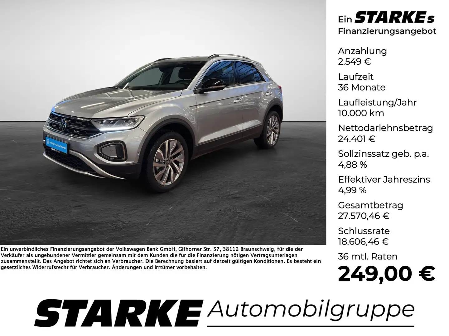Volkswagen T-Roc 1.5 TSI Goal Argent - 1