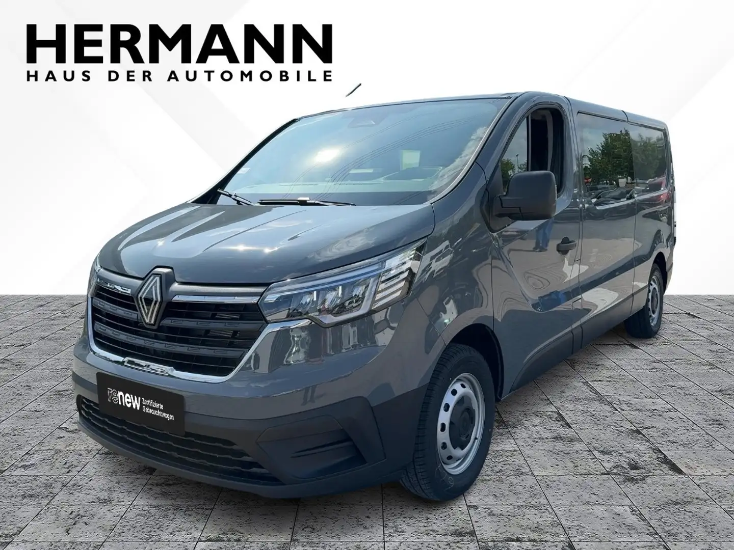 Renault Trafic Kasten Doppelkabine Komfort LED*TWA*PDC siva - 1