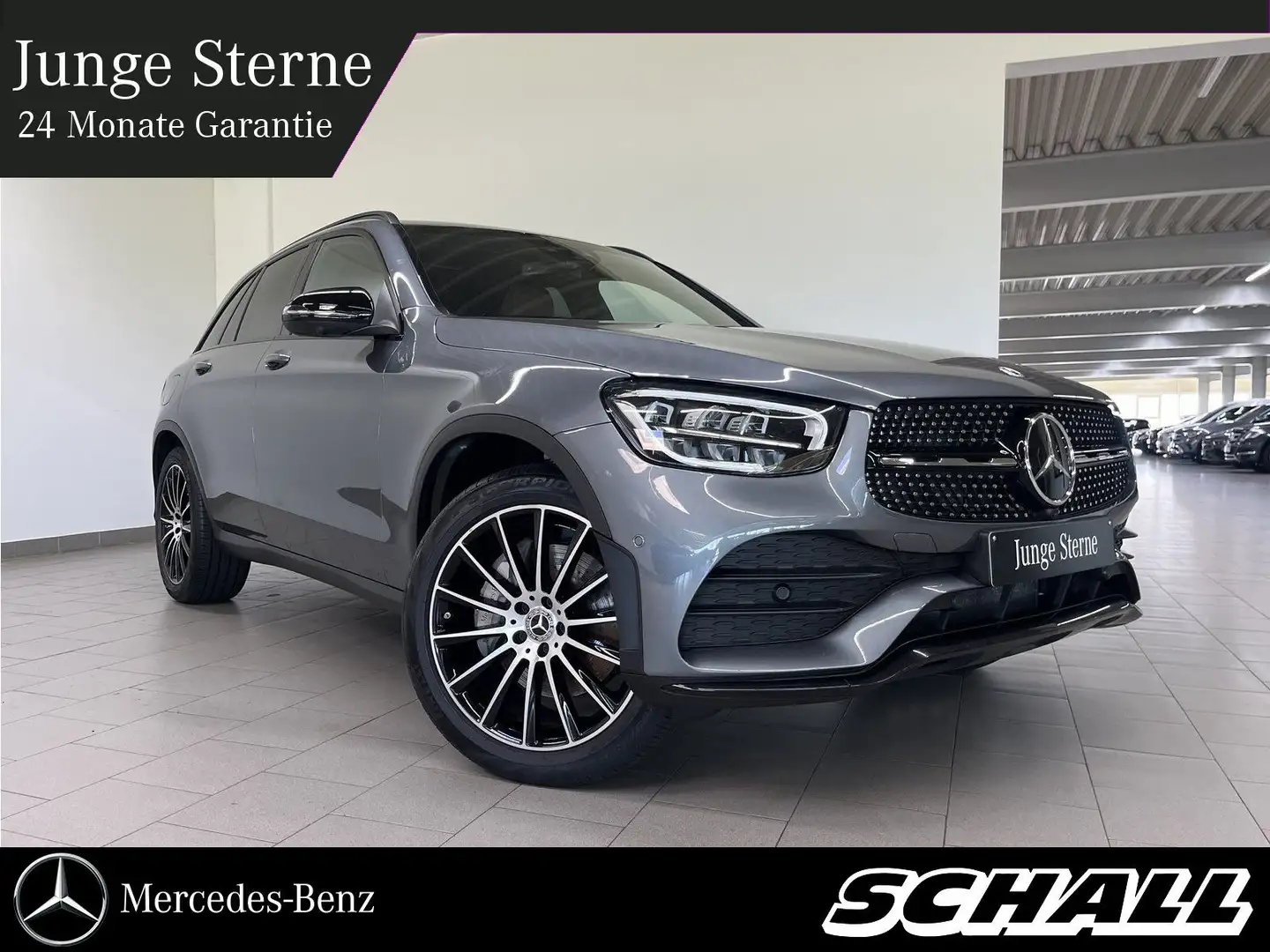 Mercedes-Benz GLC 400 d 4M AMG+NIGHT+DIST+PANO+MEMORY+AHK+360° Grau - 1
