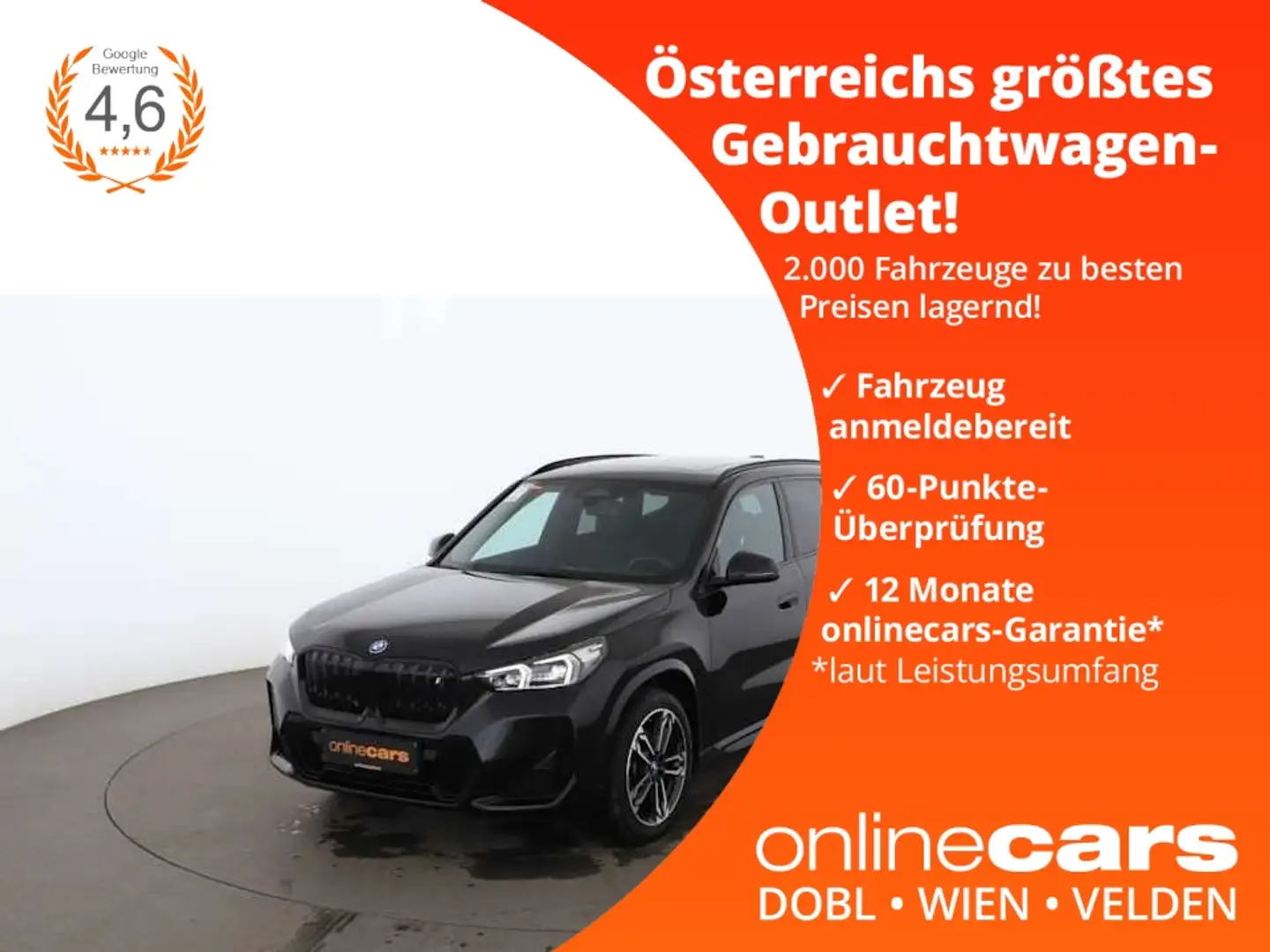 BMW iX1 xDrive 30 M-Sport Aut LED AHK SKY HEAD-UP Zwart - 1
