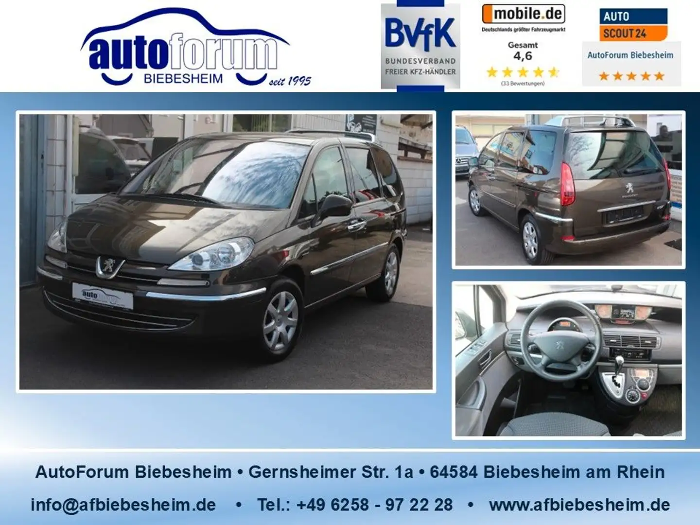 Peugeot 807 Allure 2.0 HDi Klima*Navi*Xenon*8 Sitze*1.Hd Brun - 1