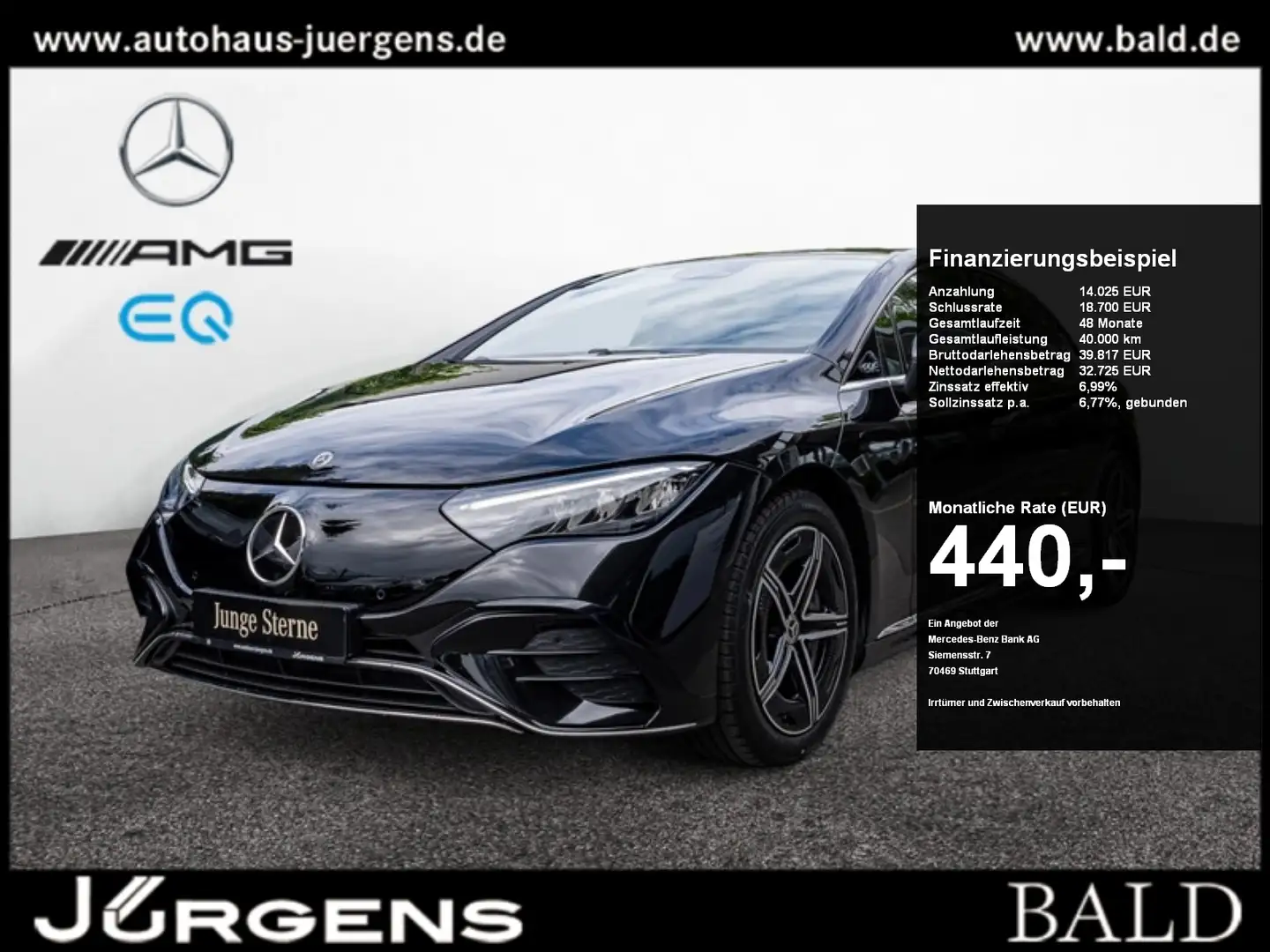 Mercedes-Benz EQE 300 AMG-Sport/LED/Cam/Pano/Memo/Winter/19' Negru - 1
