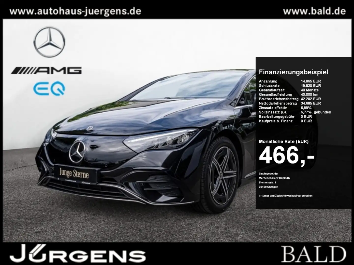 Mercedes-Benz EQE 300 AMG-Sport/LED/Cam/Pano/Memo/Winter/19' Schwarz - 1