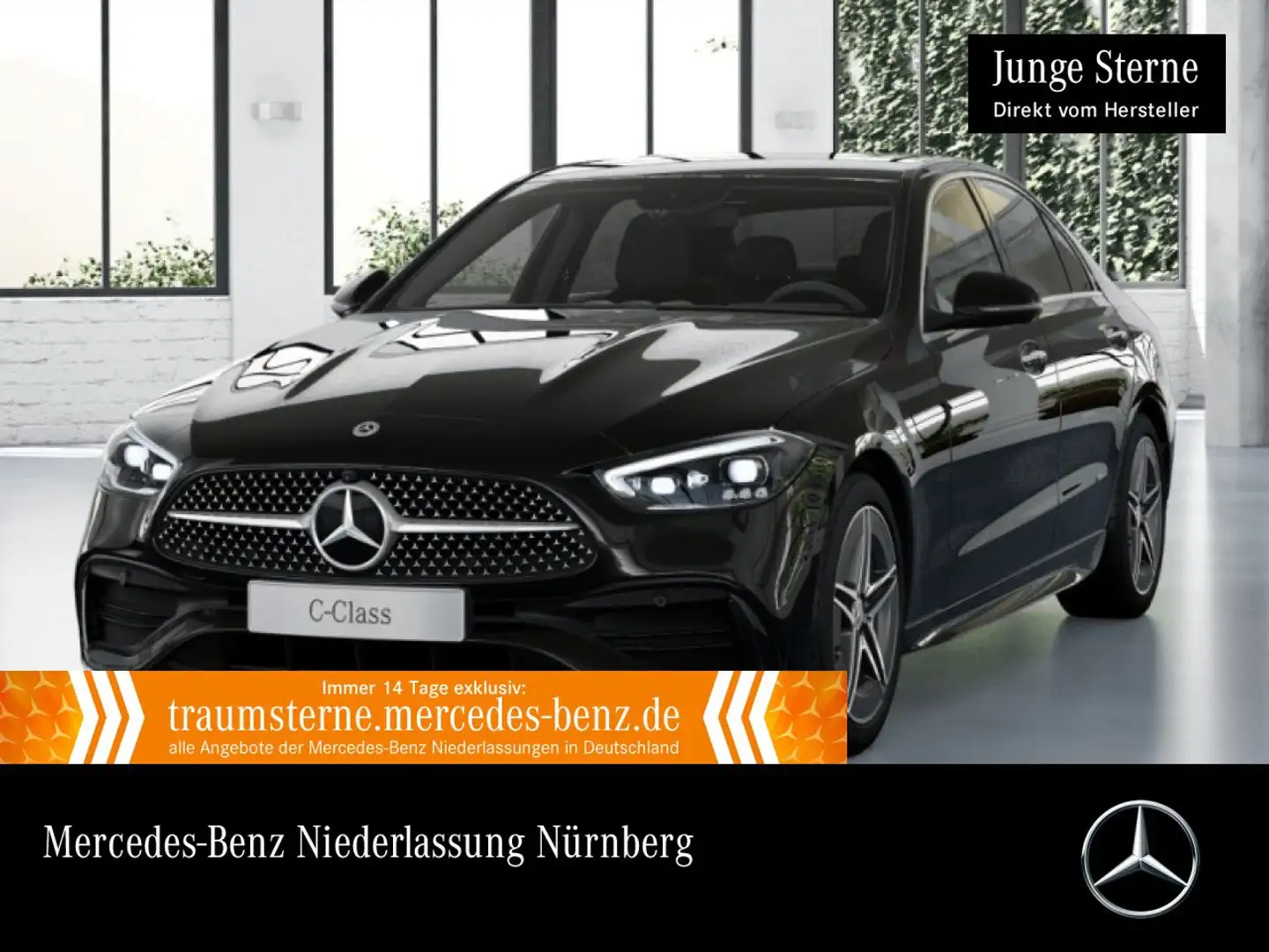 Mercedes-Benz C 180 AMG+360+TOTW+KEYLESS+9G Schwarz - 1