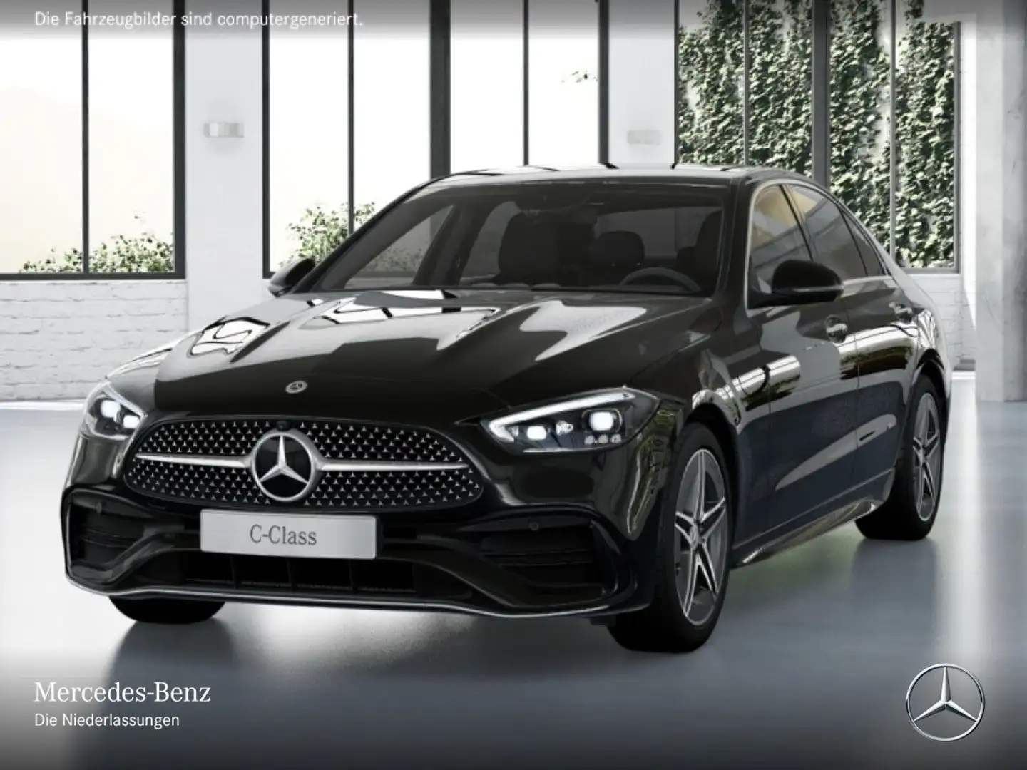 Mercedes-Benz C 180 AMG+360+TOTW+KEYLESS+9G Schwarz - 2