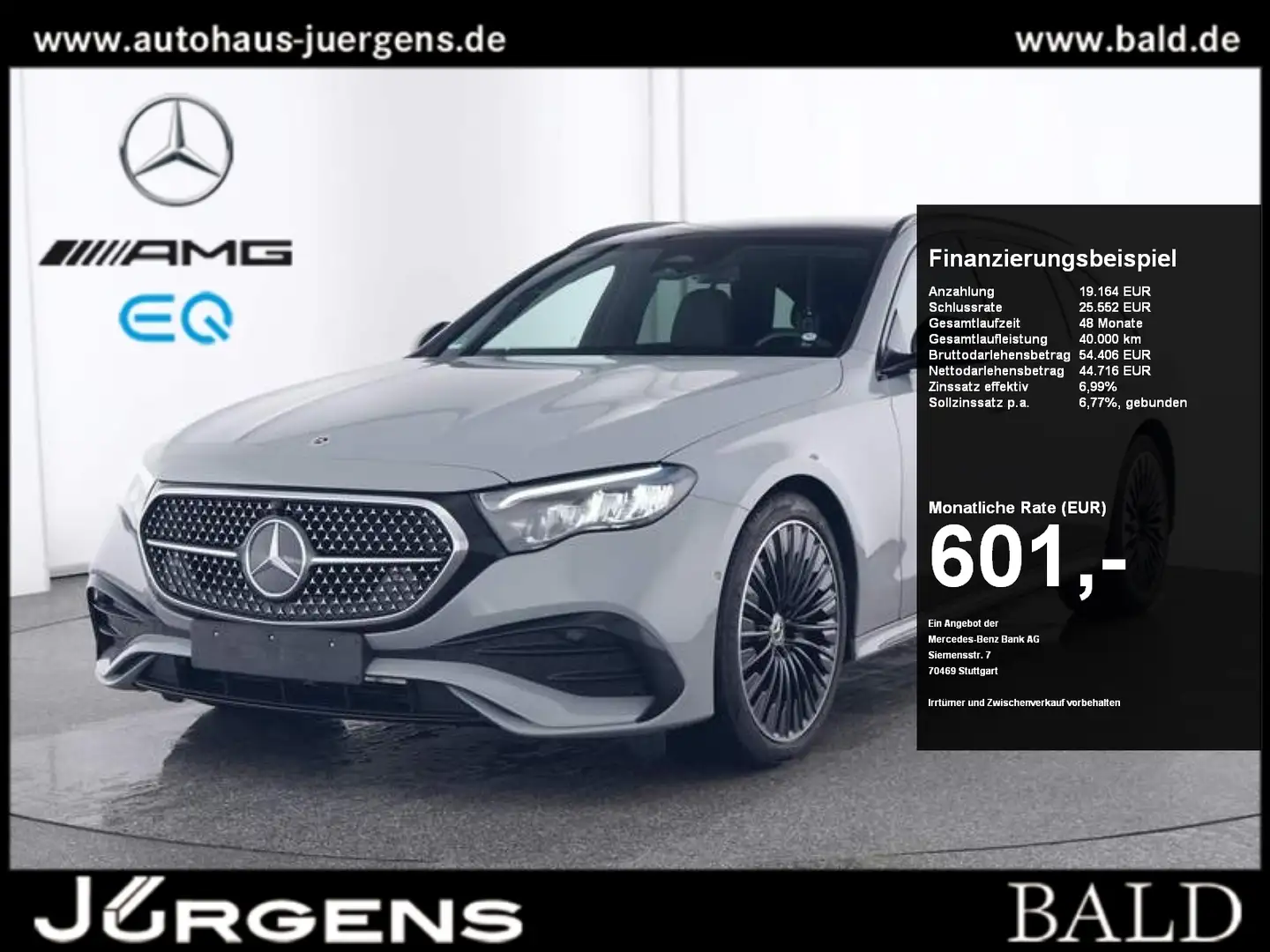 Mercedes-Benz E 300 de T AMG-Sport/LED/Cam/Pano/Burm/Night/20" Grau - 1