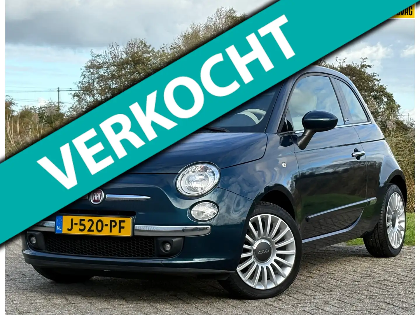 Fiat 500C 1.2 Lounge - Blu Cosmico - Navigatie/Clima/PDC - S Kék - 1