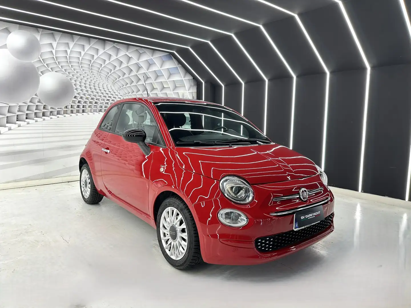 Fiat 500 1.0 hybrid 70cv-NEO PATENTANTI-KM CERTIFICATI-PERM Rosso - 2