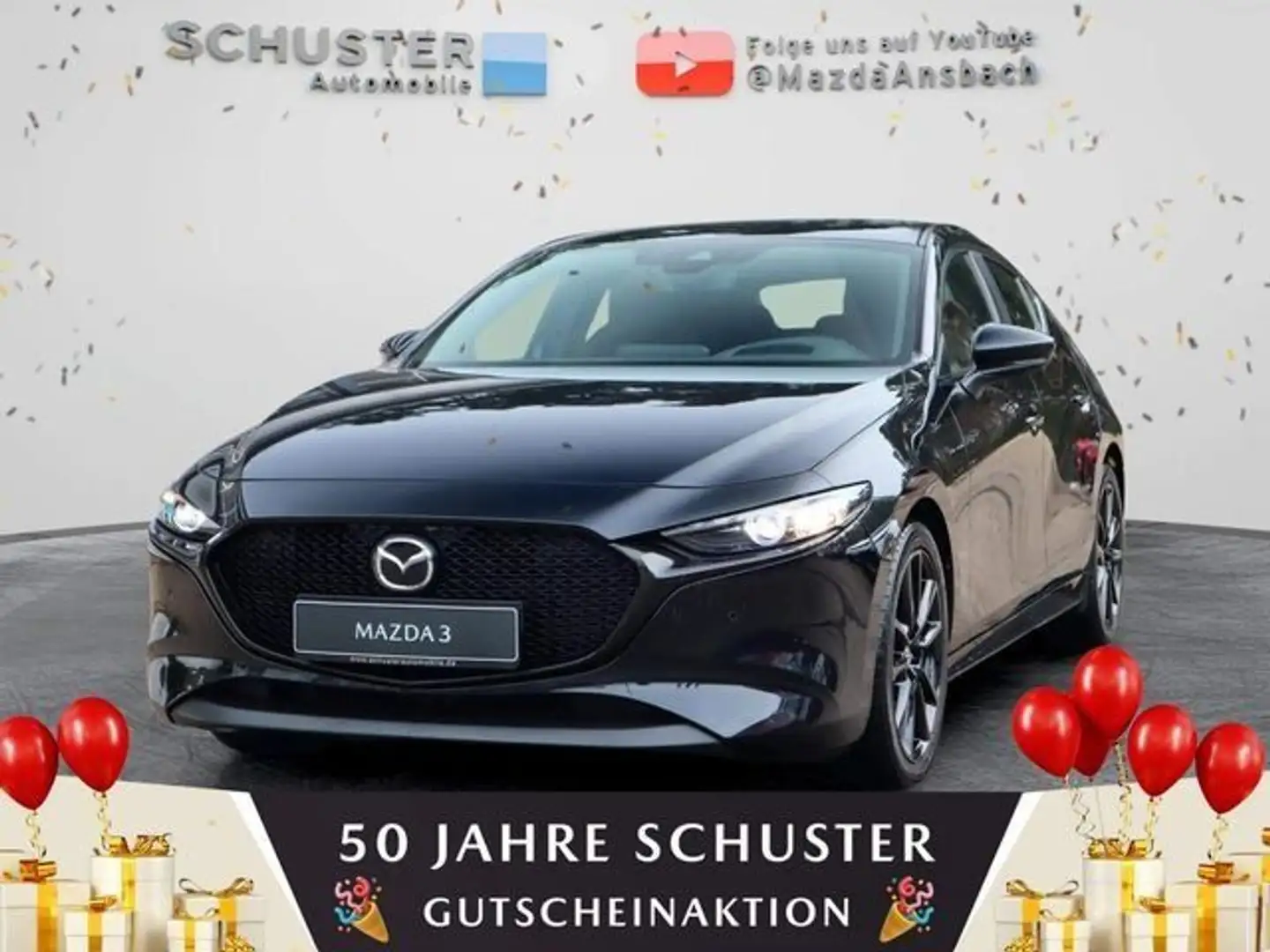 Mazda 3 Selection 2.0 18 Zoll/LED/Navi/Head-up/ Kamera Schwarz - 1